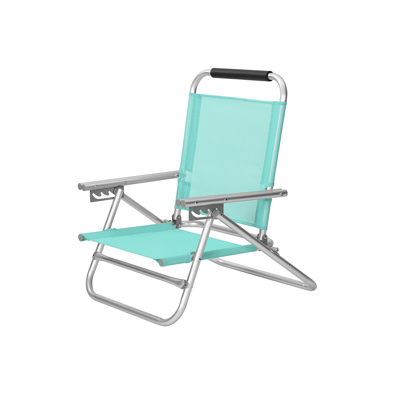 Scaun de plaja, Songmics, pliabil, reglabil in 4 pozitii, max 150 kg, 59x57x71 cm, aluminiu, verde - imagine 7